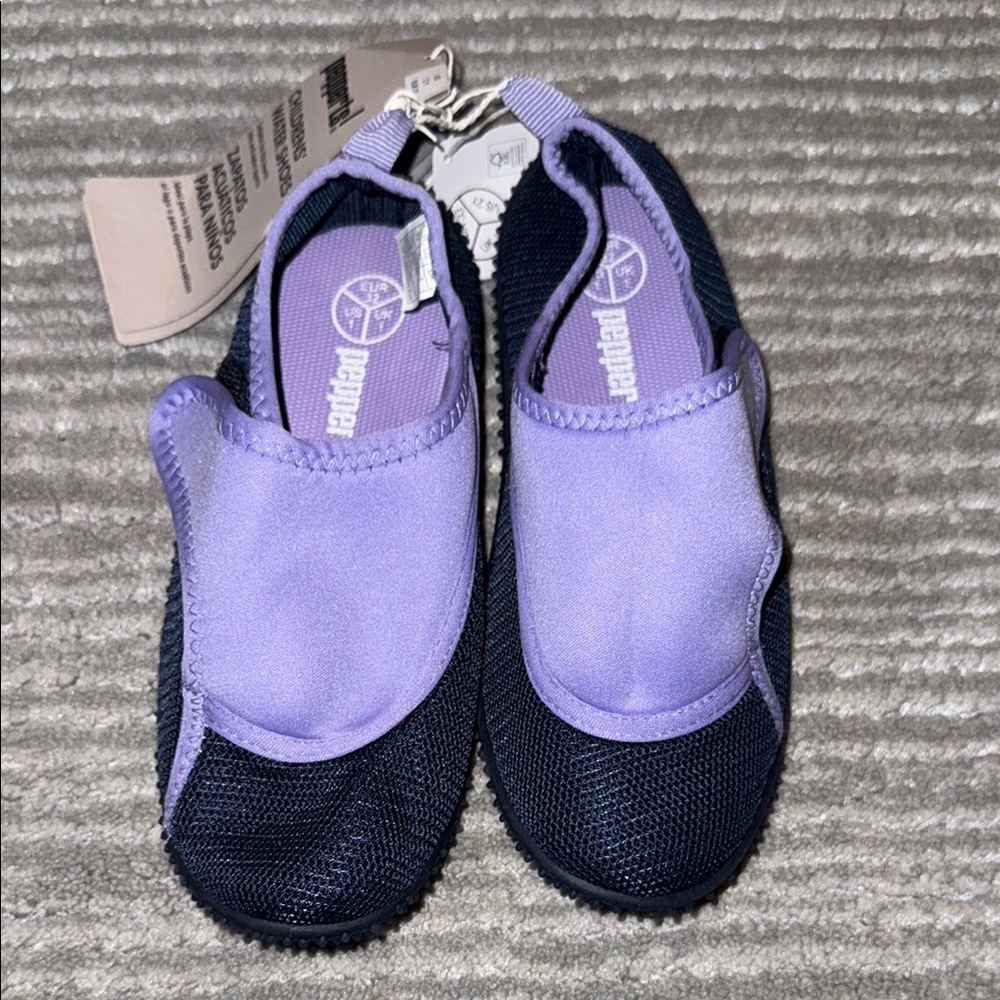 Kids Slip-On Water Shoes - Purple and Navy